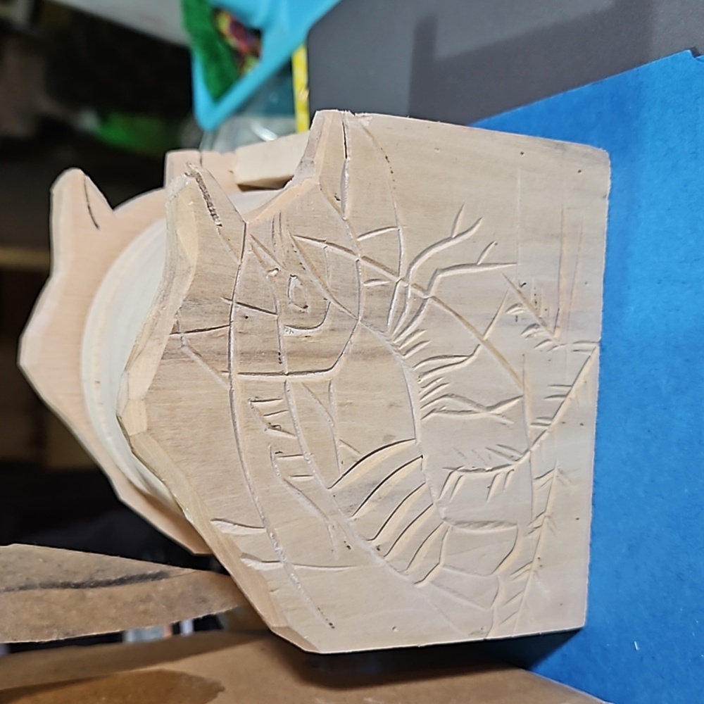 Coushatta Casino Handmade Wood Coaster Set Crawfish Louisiana Cajun Crawdad 6 pc